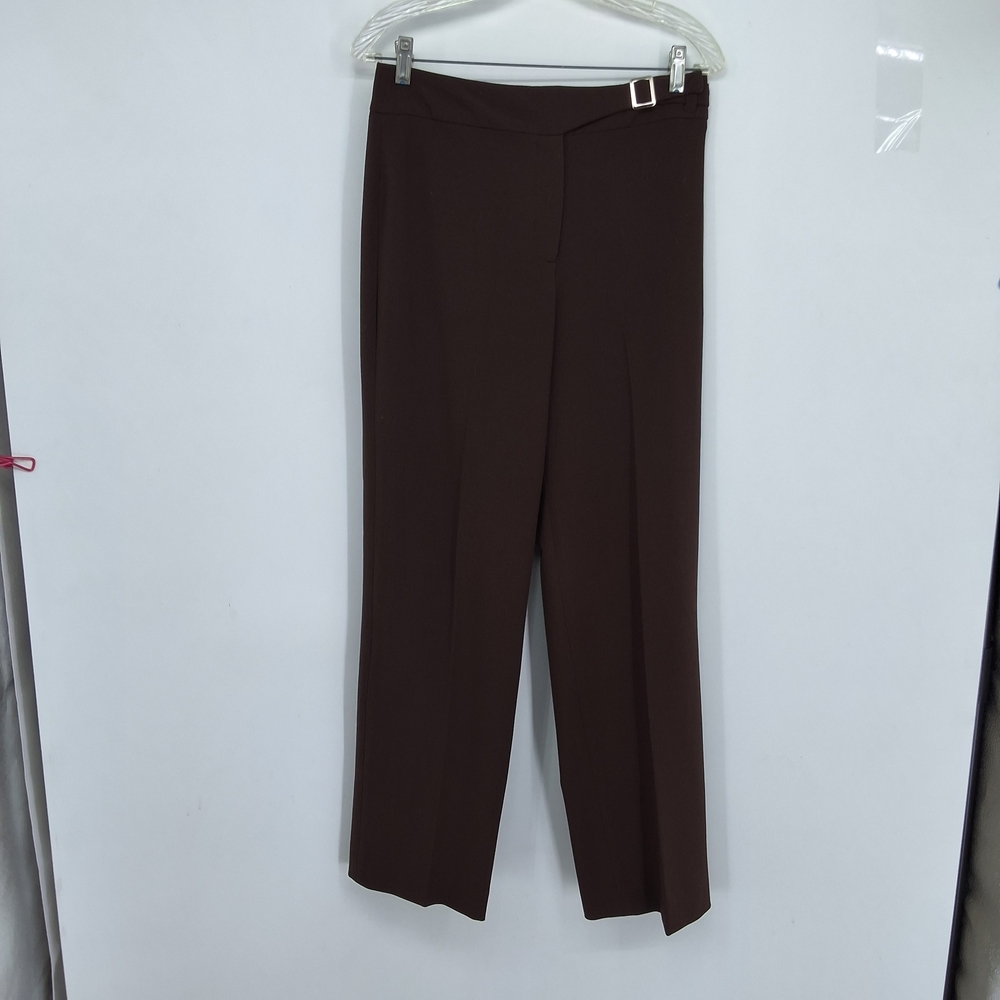 Larry Levine Stretch Sz 8 Brown Trousers